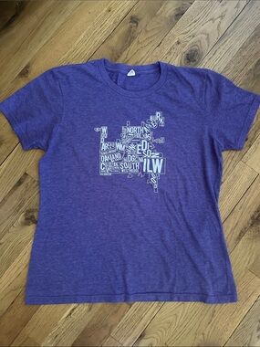 Kalamazoo City County College T-Shirt Anvil Medium Purple Preshrunk Tee